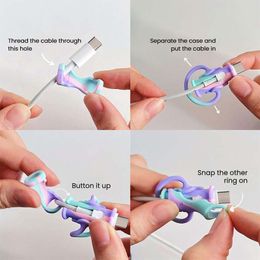 Cable Protector For iPhone 14 13 12 11 Silicone Data Cable Protective Sleevef For Xiaomi Samsung Huawei Cord Wire Organizer