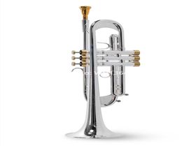Professional Beautiful LT197GS77 Trumpet B Flat silverplated High Quality musical instrument With Case Mouthpiece 7144817