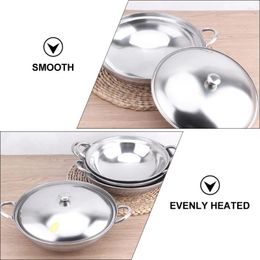 Double Boilers Stove Cover Alcohol Saute Pan With Lid Pot Cookware Stainless Steel Food Making