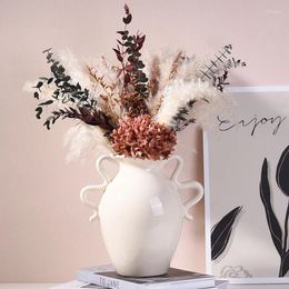 Vases Ceramic Vase Vintage Flower Arrangement Model Room Home Decorations And Accessories Ins Cream Style Decoration