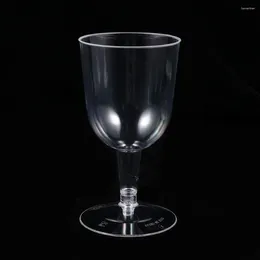 Disposable Cups Straws 8Pcs Plastic Detachable Bottom Goblets Clear Wedding Party Cocktail