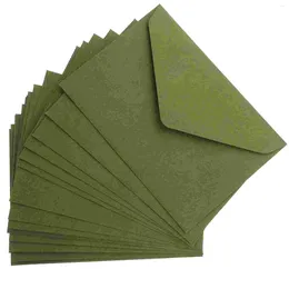 Gift Wrap Postcard Envelope Retro 120g Thick Western-style Triangle Wedding Greeting (quiet Grass Green) 40pcs