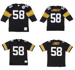 Stitched football Jerseys 58 Jack Lambert 1975 mesh Legacy Retired retro Classics Jersey Men women youth S-6XL