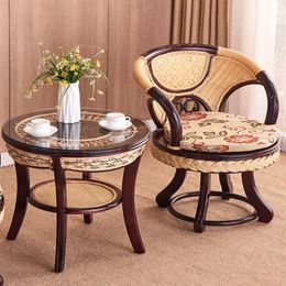 Chinese Leisure Balcony Table and Chair Rattan Garden Furniture Sets Living Room Coffee Table Three-piece Set Outdoor Furniture