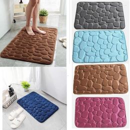 Bath Mats 40X60/50/80CM Home Mat Non-slip Bathroom Carpet Soft Coral Fleece Memory Foam Rug Kitchen Toilet Floor Decor Washable