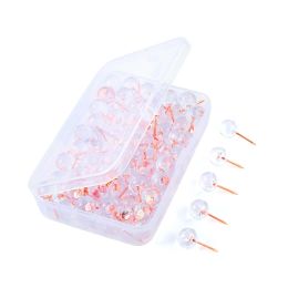 50/100Pcs I-shape Push Pins Ball-shape Pushpin Clear Map Pin, Sewing Pins for Sewing Project DIY Jewelry Crafts