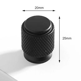 Cabinet Handle Knurled Cabinet Knob Matt Black Aluminium Kitchen Cabinet Pulls Door Cupboard Drawer Knobs Hardware