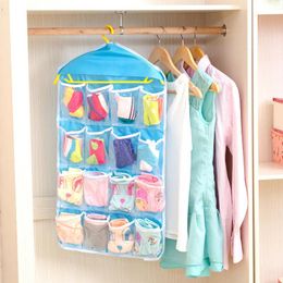 Storage Boxes 16Grid Clothing Socks Underwear Hanging Bag For Household