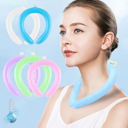 Neck Cooling Tube Reusable Wearable Cooling Neck Wraps Easy To Clean Hands Free Cold Pack for Extremely Hot Weather/Summer Heat