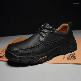 Casual Shoes Business Men Fashion Genuine Leather Shoe Men's Soft Bottom Breathable Comfortable