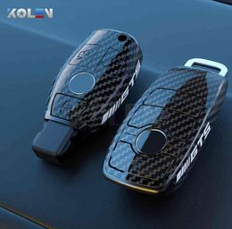 ABS Carbon Fiber Style Car Key Case Cover Shell Fob For Mercedes A B C E S Class W204 W205 W212 W213 W176 GLC CLA AMG W1771405974