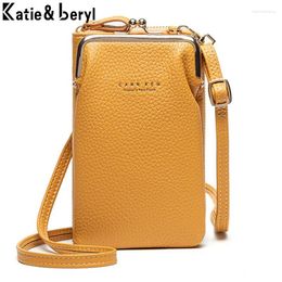 Evening Bags Fashion Small 2024 Women Mini PU Leather Shoulder Messenger Bag For Girls Yellow Bolsas Ladies Phone Purse Zipper Flap