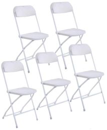 New Plastic Folding Chairs Wedding Party Event Chair Commercial White GYQ8891119