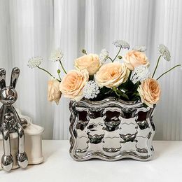 Vases Kawaii Biscuit Flowers Arrangement Vase Home Living Room Decor Creative Modern Desktop Ornament Office Accessories Birthday Gift