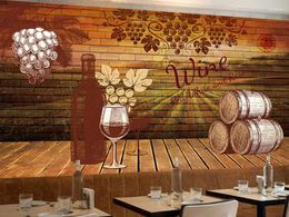 Wallpapers Custom Wallpaper For Walls 3 D Red Wine Barrel Kids Room Living Bedroom Po Wall Mural 3d Large