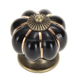 Handles Pulls 1Pcs 40Mm Vintage Pumpkin Ceramic Door Knobs Handle Kitchen Furniture Cabinet Der Cupboard Knobs1515105 Drop Deliver Dhmx9