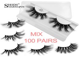 wholesale bulk 25mm mink lashes 20/30/40/50/100 pairs soft long false eyelashes natural y fake eyelash extension eye makeup8923503