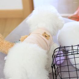 Dog Apparel Summer Pet Vests Sleeveless T-shirts Cartoon Bear Pattern Clothes For Dogs Or Cats Puppy Shirt Cute Pets Products