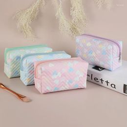 Cosmetic Bags Cute Gradient Makeup Bag Zipper Pouch Travel Organiser For Women