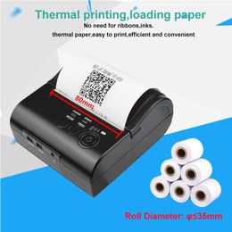 Portable 80mm Thermal Receipt Printer Handheld Printer Mini Bluetooth Mobile Wifi Comaptible for Android iOS Windows POS Print