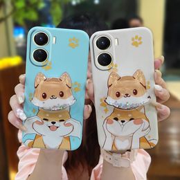 protective case Anti-fall Phone Case For VIVO Y16 cute Skin-friendly feel quicksand phone case ins