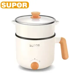 Pots SUPOR 1.2L Electric Cooking Pot Multifunctional NonStick Electric Hot Pot Portable Multipurpose Dormitory Small Electric Pot