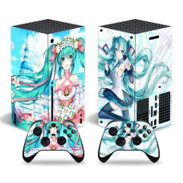 Stickers Anime Cute Girl Skin Sticker Decal Cover for Xbox Series X Console and 2 Controllers Xbox Series X XSX Skin Sticker Vinyl