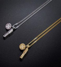 Chain Necklace Women Round Pendant Stainless Steel Hip Hop Long Men Fashion Gold Jewellery The Neck NecklacesPendant Necklaces2009075