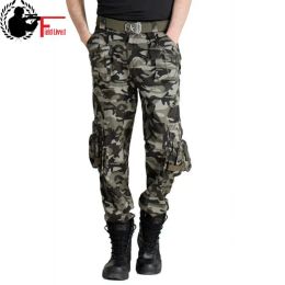 Pants Millitary Style Men Pants Army Clothing Tactical Camo Trouser Male Multi Pocket Zipper Cargo Pants Us Combat Camouflage Jogger