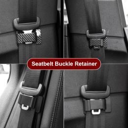 2/1PCS Universal Car Seat Belt Holder Stabilizer Fastener Adjustable Clip For Tesla VW BMW Honda Nissan Car Interior Accessories