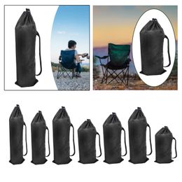 Folding Chair Bag Black Portable Heavy Duty Oxford Cloth with Strap Drawstring Bag Chair Carry Bag BBQ Travel Hiking Outdoor