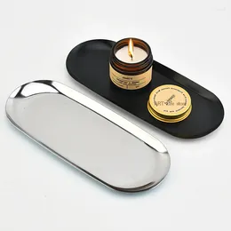 Candle Holders European Style Stainless Steel Tray DIY Scented Holder Accessories Home Jewellery Small Object Storage Tools