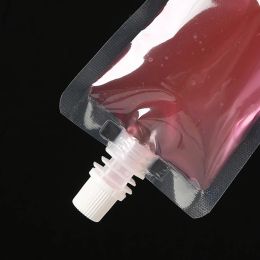 StoBag 100pcs Wholesale Transparent Liquid Packaging Nozzle Bags Drinking Clear Juice Beverage Sealed Storage Reusable Pouch