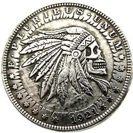 HB25 Hobo Morgan Dollar skull zombie skeleton Copy Coins Brass Craft Ornaments home decoration accessories309d