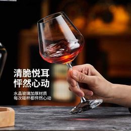 Wine Glasses Artwork 350/450/500/550ml old Silver Collection Level Handmade Red Wine lass Ultra-thin Crystal oblet Art Tastin Cup Luxury L49