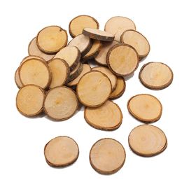 Natural Wood Slices Craft Wood Kit with Hole Wooden Circles Tree Slices for Arts and Crafts Christmas Ornaments DIY Crafts