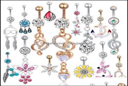 Navel Bell Button Rings Body Jewelry Fashion Dangle Belly Ring Mix Style Piercing For Women Drop Delivery 2021 Oipub5176000