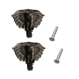 Antique Elephant Drawer Handle,Zinc Alloy Foot Beast Face Knobs,Single Hole Furniture Cabinet Pulls,Wooden Box Handles