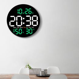 10inch LED Large Digital Wall Clock with Remote Control Temperature Date Week Display Countdown Timing Clock Living Room Decor