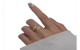 Cluster Rings 100 Authentic REAL925 Sterling Silver Fine Jewellery Mini CZ Set Olive Branch Of Leaf Shoot Ring Long4762204