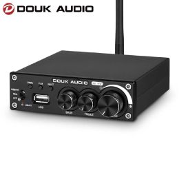 Amplifier Douk Audio M1 PRO HiFi Bluetooth 5.0 Stereo TDA7498E Power Amplifier Wireless Receiver USB Player Subwoofer Amp 160W*2