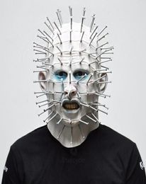 New Halloween Scary Pinhead Zombie Masks Hellraiser Movie Cosplay Latex Adult Party Masks for Halloween9921629