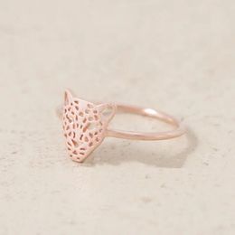 30pclot Cute Leopard Head Rings Fashion Lovely Animal Ring Mix Color For Women Jewelry Accessories Anillos Mujer 240412