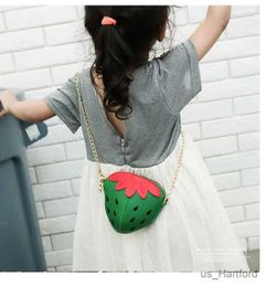 Handbags Cute Strawberry Baby Girls Crossbody Bags Boys Small Purse Pouch Kids Handbags Lovely Childrens PU Leather Mini Shoulder Bag