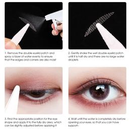 Gauze Lace Mesh Double Eyelid Sticker Olive-shaped Eyelid Tape Invisible Eyelid Shadow Tape Sticker Beauty Cosmetics Tools