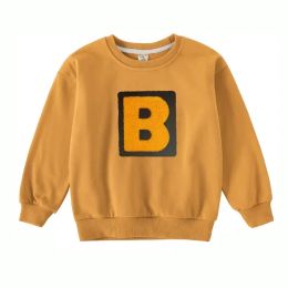Korean Style Family Matching Outfits Winter Fleece Pyjamas Adult Kids Baby Embroidered Letter Sweatshirt Spring Autumn Clothes