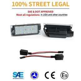 2Pcs Canbus Car LED Number Licence Plate Light For Renault Megane 3 Clio Laguna 2 Megane 3 Twingo Master Vel Satis