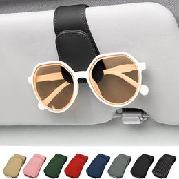 Magnetic Sunglass Holder for Car Visor Sunglasses Clip Leather Glasses Eyeglass Holder Truck Car Auto Universal Ticket Card Clip