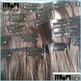 Hair Clips Barrettes Wig 28Mm 32Mm D Wigs With Sile Back For Extensions Black Brown Accessories Tool 500 Pcs/Lot Drop Delivery Jewe Dhvwg