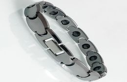 Link Chain Classic Couple Bracelets Solid Tungsten Steel Health Care Magnetic Bracelet For Men Women Homme Mannen Armbanden Weddin7102964